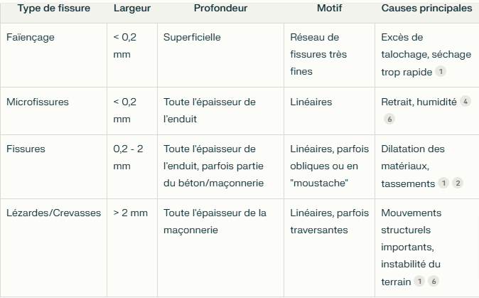 différentes causes et types de fissures en façade IDF